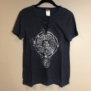 Air, Fire & Water Modern Lux Navy Short Sleeve Tee